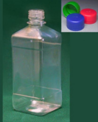 Бутылка квадратная 540 мл натуральная с крышкой и контрольным кольцом
